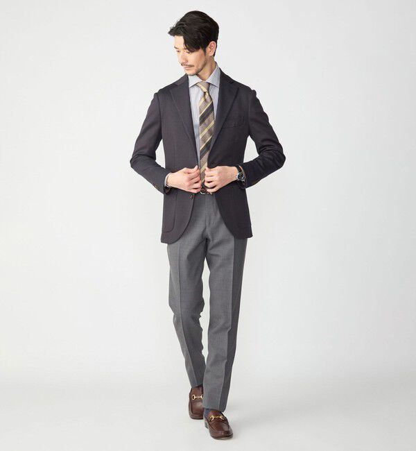 SHIPS「SHIPS: 〈手洗い可能〉ラスティック ウォッシャブル ストレッチ パンツ(無地)」|スラックス|