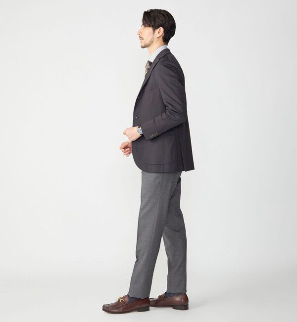 SHIPS「SHIPS: 〈手洗い可能〉ラスティック ウォッシャブル ストレッチ パンツ(無地)」|スラックス|