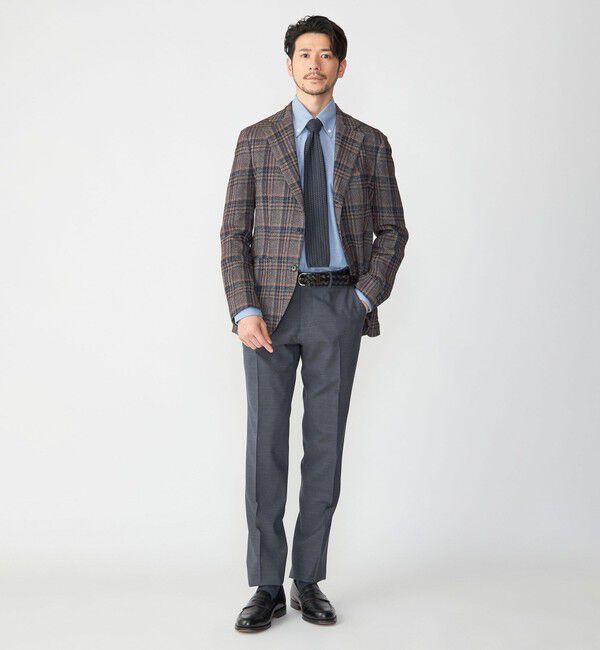 SHIPS「SHIPS: 〈手洗い可能〉ラスティック ウォッシャブル ストレッチ パンツ(無地)」|スラックス|