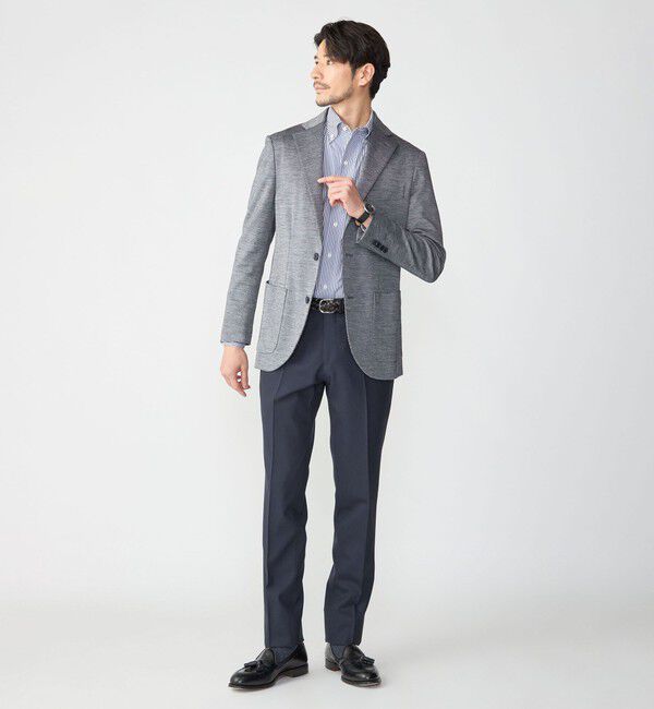 SHIPS「SHIPS: 〈手洗い可能〉ラスティック ウォッシャブル ストレッチ パンツ(無地)」|スラックス|