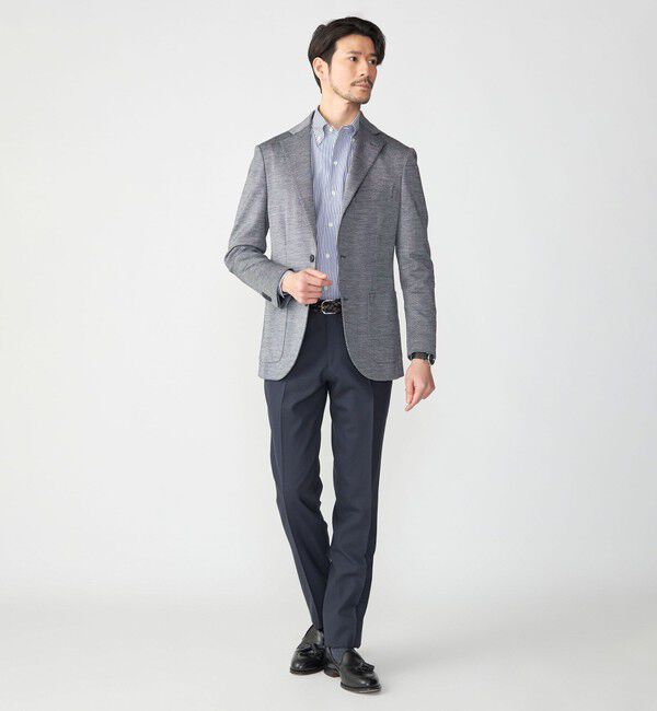 SHIPS「SHIPS: 〈手洗い可能〉ラスティック ウォッシャブル ストレッチ パンツ(無地)」|スラックス|