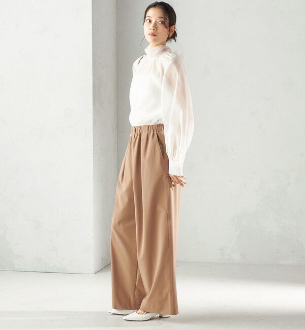 SHIPS for women「〈手洗い可能〉オーガンジー リボン ブラウス」|シャツ・ブラウス|