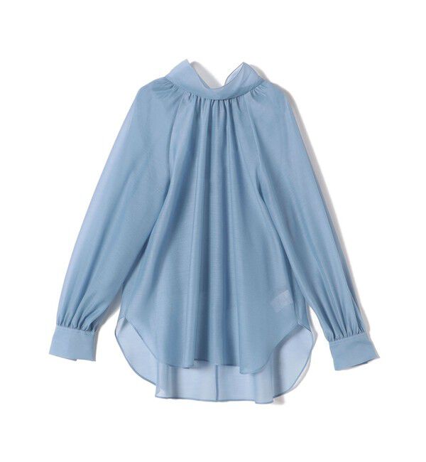 SHIPS for women「〈手洗い可能〉オーガンジー リボン ブラウス」|シャツ・ブラウス|