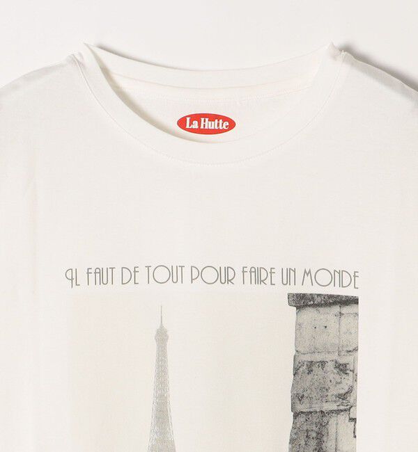 SHIPS any「La Hutte:〈洗濯機可能〉デザイン ロゴ  プリント TEE」|Tシャツ・カットソー|