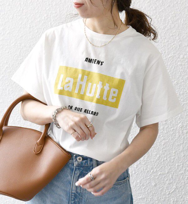 SHIPS any「La Hutte:〈洗濯機可能〉デザイン ロゴ  プリント TEE」|Tシャツ・カットソー|