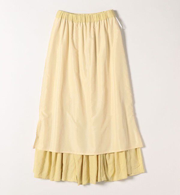 SHIPS any「SHIPS any:〈洗濯機可能〉リネン ミックス パネル ギャザー スカート」|スカート|