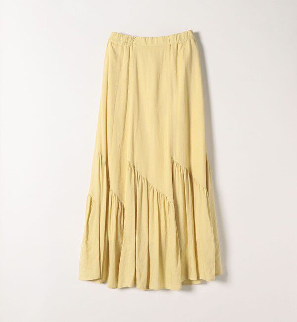 SHIPS any「SHIPS any:〈洗濯機可能〉リネン ミックス パネル ギャザー スカート」|スカート|