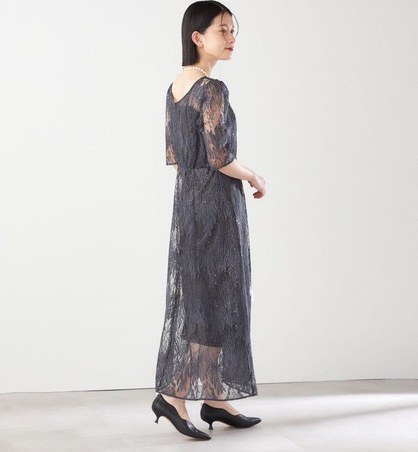 SHIPS for women「kaene:スパンコール 刺繍 ワンピース（セレモニー対応可）」|ワンピース|