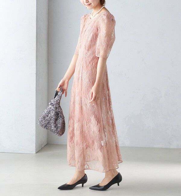 SHIPS for women「kaene:スパンコール 刺繍 ワンピース（セレモニー対応可）」|ワンピース|