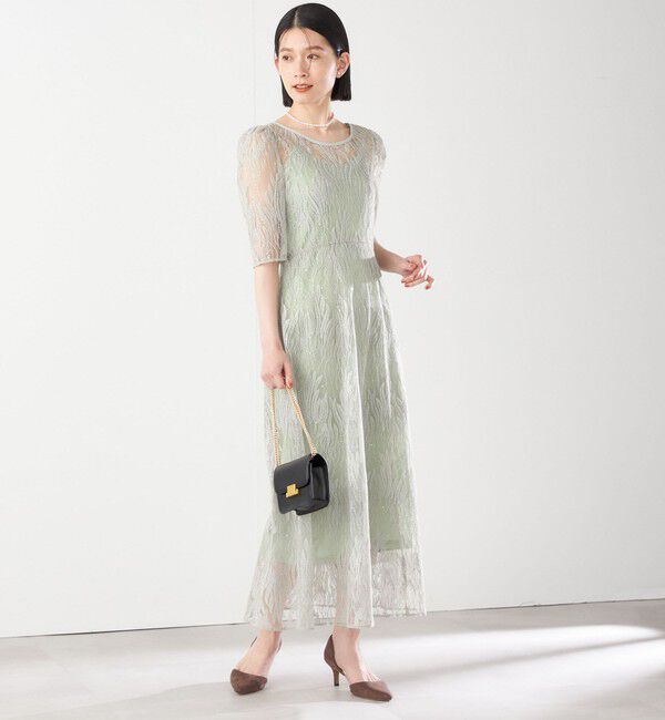 SHIPS for women「kaene:スパンコール 刺繍 ワンピース（セレモニー対応可）」|ワンピース|