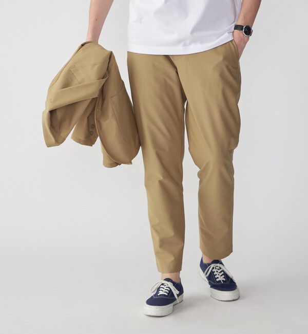 SHIPS「SHIPS:〈手洗い可能/セットアップ対応〉スーパーライト イージーパンツ」|スラックス|ベージュ