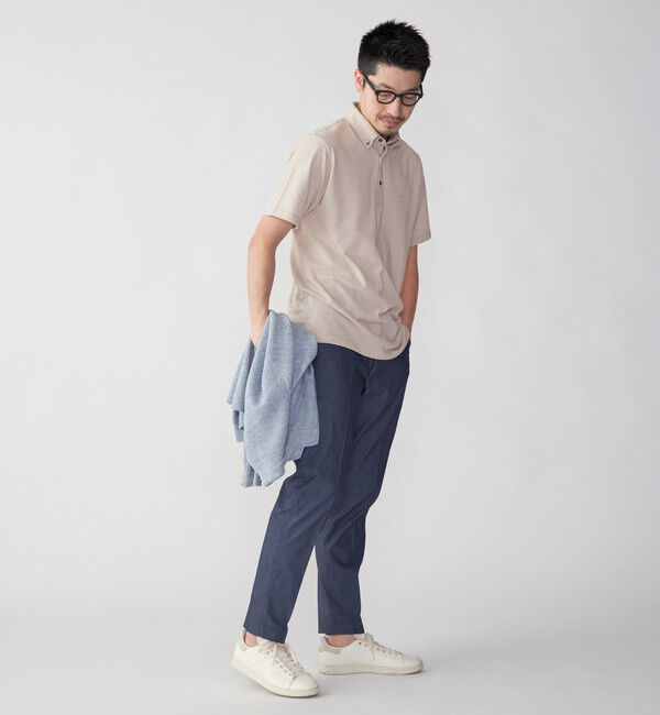 SHIPS「【WEB限定】SHIPS:〈吸水速乾〉ドライピケ ワンポイント ロゴ ボタンダウン ポロシャツ」|ポロシャツ|