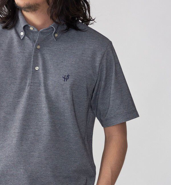 SHIPS「【WEB限定】SHIPS:〈吸水速乾〉ドライピケ ワンポイント ロゴ ボタンダウン ポロシャツ」|ポロシャツ|ロイヤルブルー