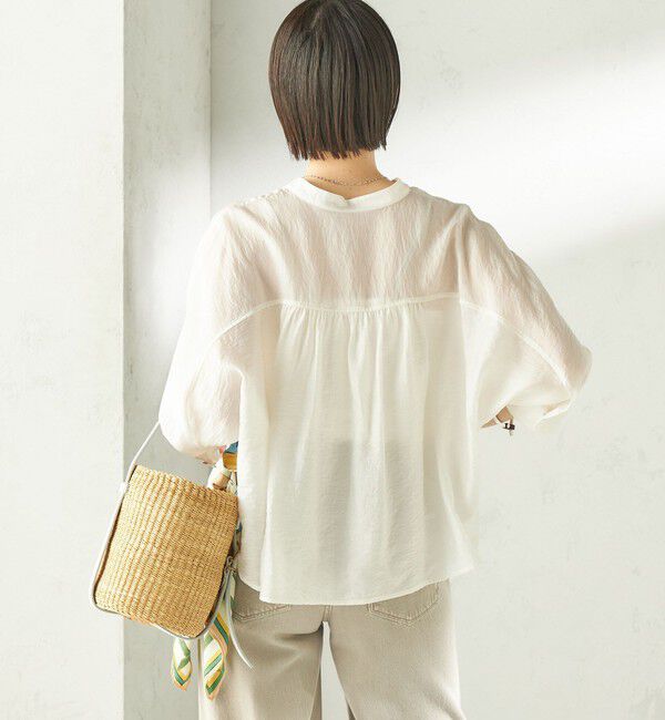 SHIPS for women「〈手洗い可能〉シルク混 シアー 羽織 シャツ」|シャツ・ブラウス|