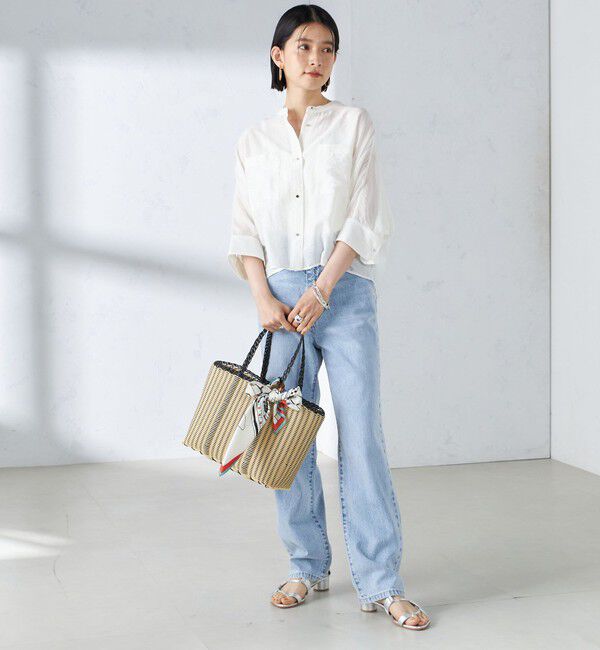 SHIPS for women「〈手洗い可能〉シルク混 シアー 羽織 シャツ」|シャツ・ブラウス|