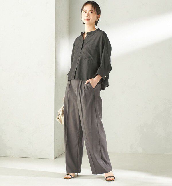 SHIPS for women「〈手洗い可能〉シルク混 シアー 羽織 シャツ」|シャツ・ブラウス|