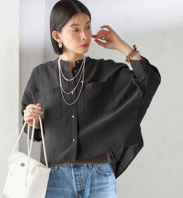 SHIPS for women「〈手洗い可能〉シルク混 シアー 羽織 シャツ」|シャツ・ブラウス|