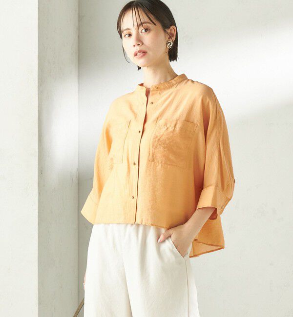 SHIPS for women「〈手洗い可能〉シルク混 シアー 羽織 シャツ」|シャツ・ブラウス|