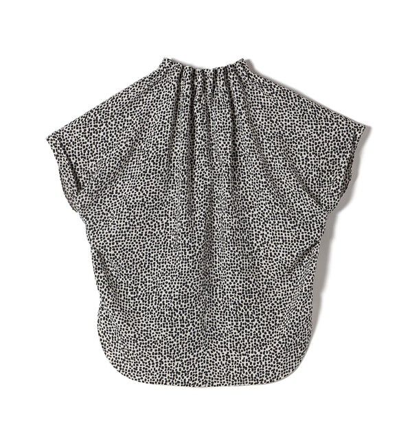 SHIPS for women「〈手洗い可能〉ネック ギャザー プリント ドルマン ブラウス」|シャツ・ブラウス|