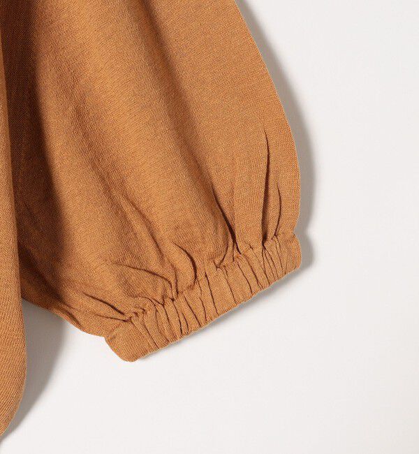 SHIPS any「SHIPS any:〈手洗い可能〉リネン ミックス ワイド パフ クルーネック シアー カーディガン」|カーディガン|