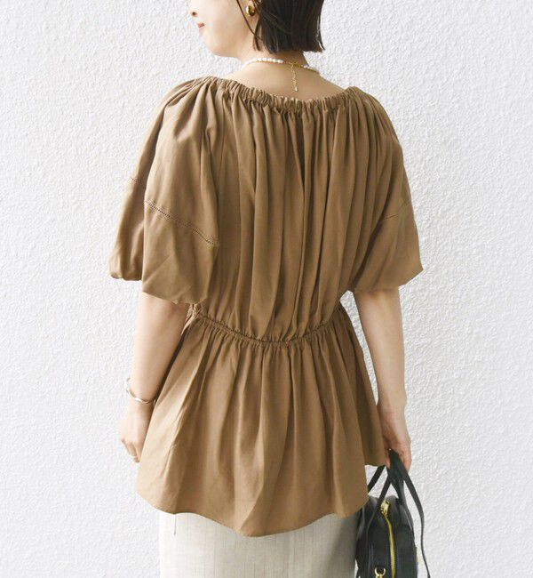 SHIPS for women「【WEB限定】〈洗濯機可能〉麻混 2WAY オフショルダー ブラウス」|シャツ・ブラウス|