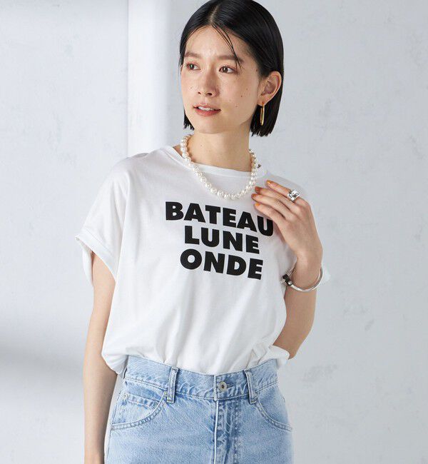 SHIPS for women「ローズペトール 半袖 プリント TEE」|Tシャツ・カットソー|