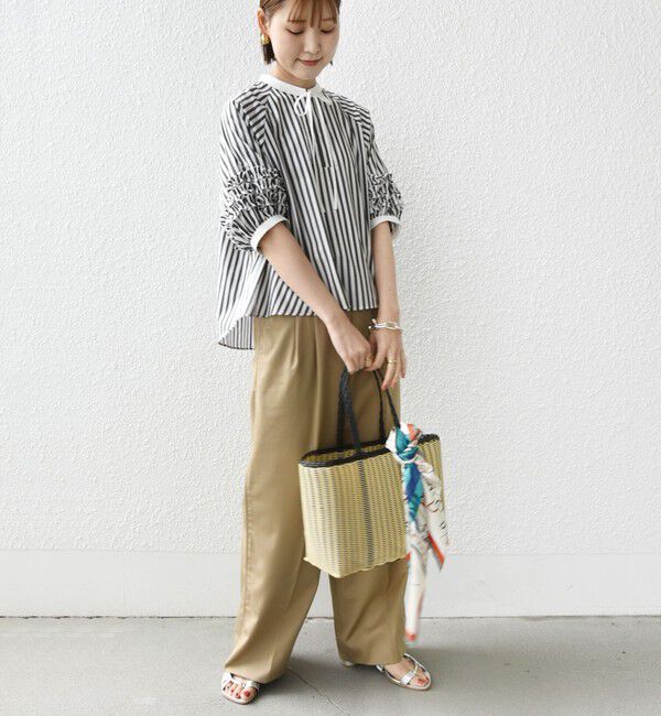 SHIPS for women「【WEB限定】〈手洗い可能〉袖 フリル デザイン ブラウス」|シャツ・ブラウス|