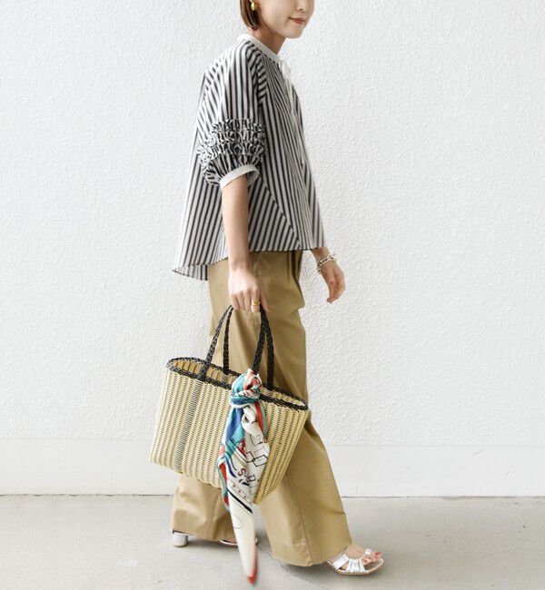 SHIPS for women「【WEB限定】〈手洗い可能〉袖 フリル デザイン ブラウス」|シャツ・ブラウス|