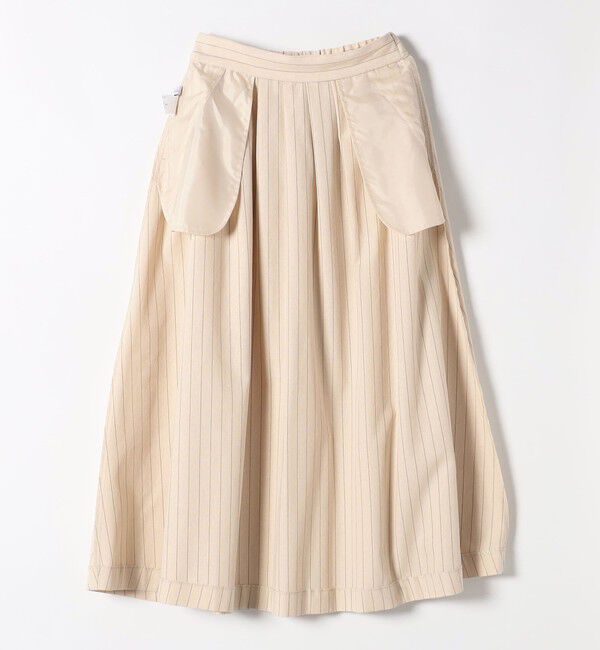 SHIPS any「SHIPS any:〈洗濯機可能〉リネン ミックス ギャザー ロング スカート」|スカート|