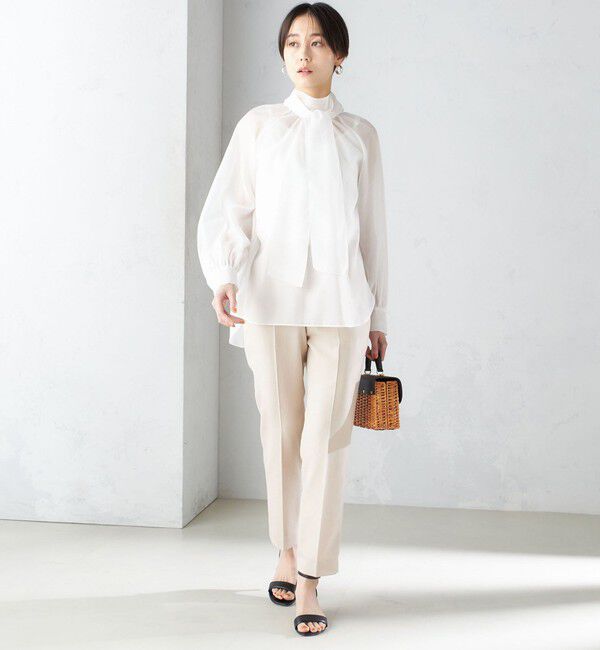 SHIPS for women「〈接触冷感/手洗い可能〉トリアセテート混 テーパード パンツ（セットアップ対応）◇」|その他|