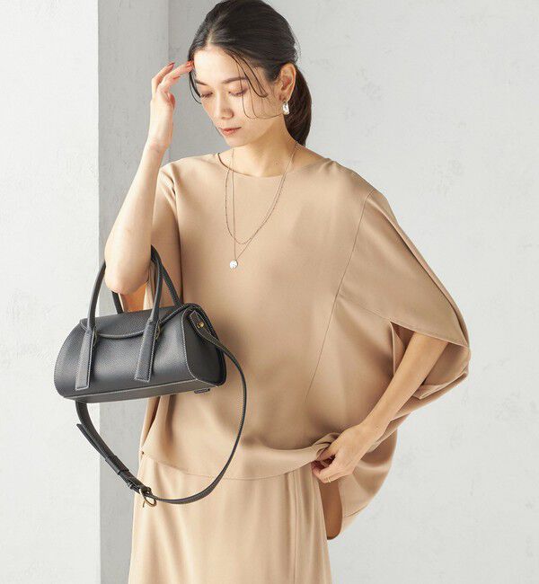 SHIPS for women「〈接触冷感 / 手洗い可能〉アセテート混 バック サテン ドルマン ブラウス」|シャツ・ブラウス|