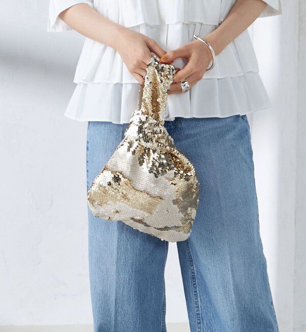 SHIPS for women「troisiemeCHACO:スパンコール バッグ」|ハンドバッグ|