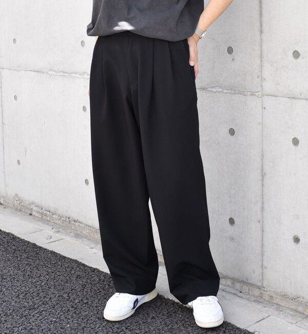 SHIPS any「SHIPS any: 〈洗濯機可能〉2タック ワイド エフェクト パンツ (スラックス)◇」|チノ|