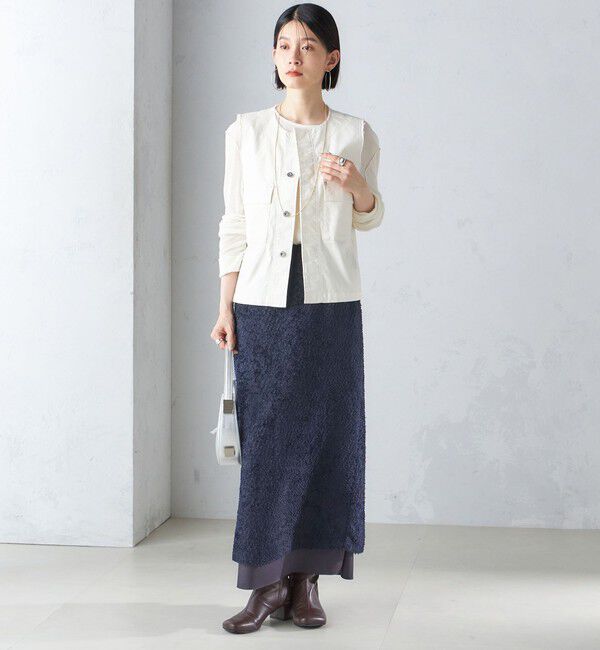 SHIPS for women「〈手洗い可能〉ミリタリー ショート ジレ」|ベスト・ジレ|