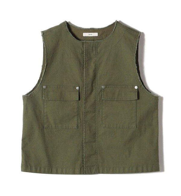 SHIPS for women「〈手洗い可能〉ミリタリー ショート ジレ」|ベスト・ジレ|
