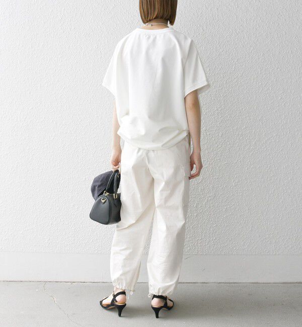 SHIPS any「《一部予約》【WEB限定】SHIPS any:〈洗濯機可能〉インレイ コクーン ショートスリーブ プルオーバー」|Tシャツ・カットソー|