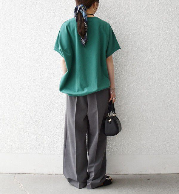 SHIPS any「《一部予約》【WEB限定】SHIPS any:〈洗濯機可能〉インレイ コクーン ショートスリーブ プルオーバー」|Tシャツ・カットソー|