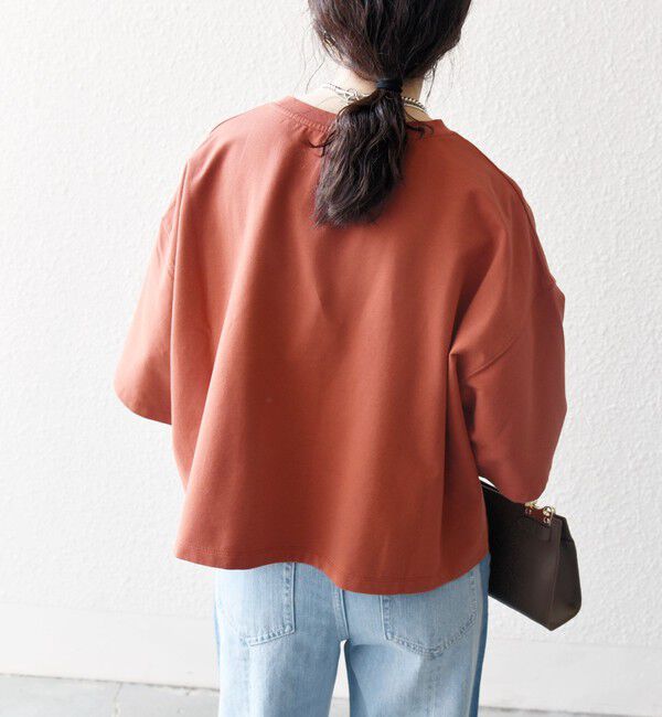 SHIPS any「《一部追加予約》【WEB限定】SHIPS any:〈洗濯機可能〉インレイ ハーフスリーブ ショートTEE」|Tシャツ・カットソー|