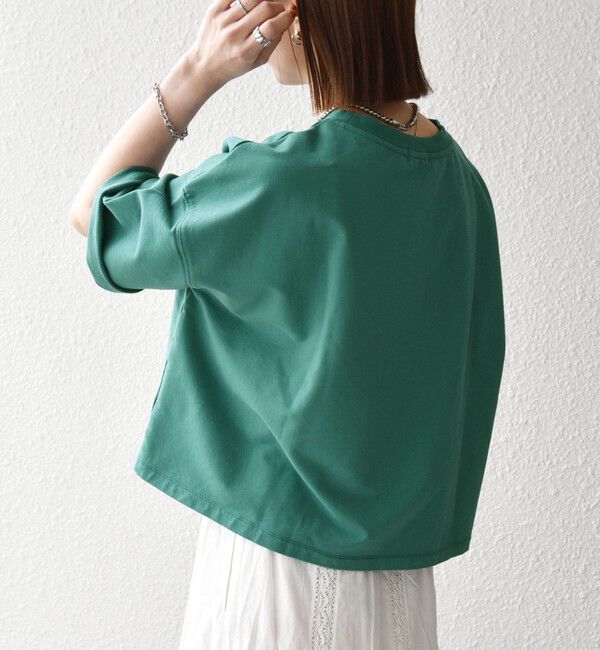 SHIPS any「《一部追加予約》【WEB限定】SHIPS any:〈洗濯機可能〉インレイ ハーフスリーブ ショートTEE」|Tシャツ・カットソー|