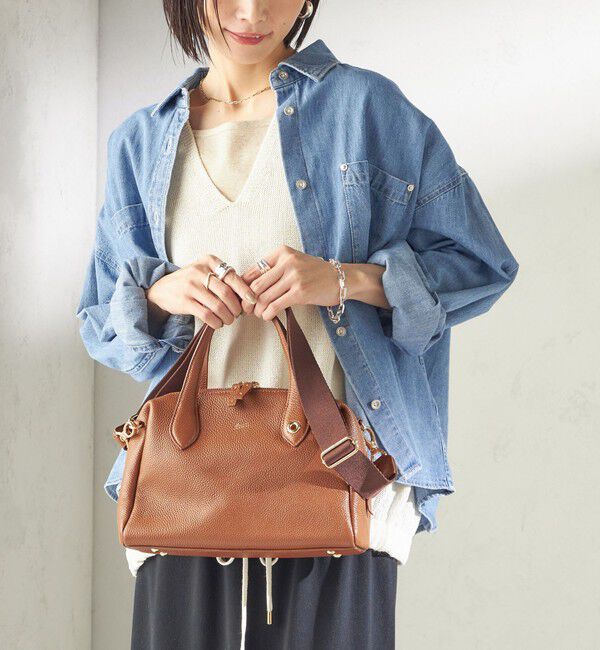 SHIPS for women「BEAURE:SQ TAPE BOSTON」|ボストンバッグ|ブラウン