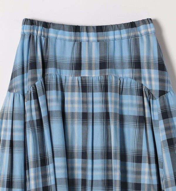 SHIPS any「SHIPS any:〈洗濯機可能〉ペール チェック ギャザー フレア スカート」|スカート|