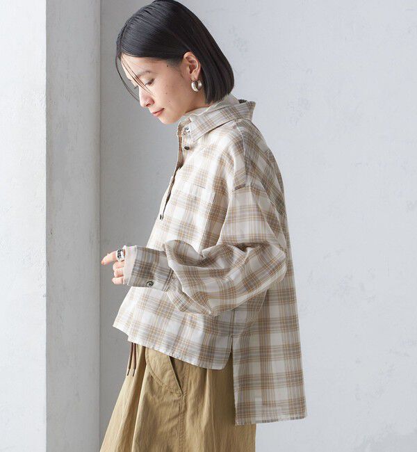 SHIPS for women「〈手洗い可能〉シアー チェック ロング スリーブ シャツ」|シャツ・ブラウス|