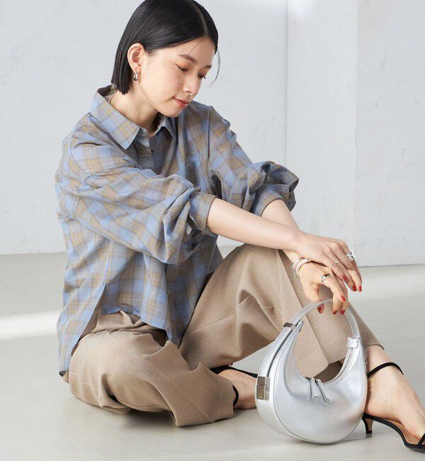 SHIPS for women「〈手洗い可能〉シアー チェック ロング スリーブ シャツ」|シャツ・ブラウス|