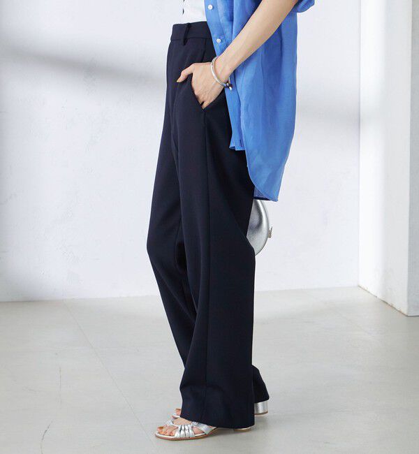 SHIPS for women「〈手洗い可能〉ストレート センタープレス トラウザーズ」|その他|