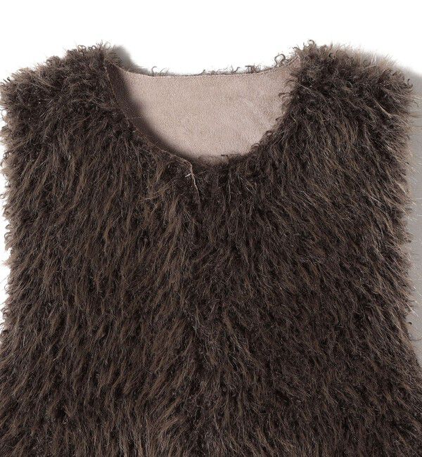 SHIPS for women「リバーシブル フェイクファー ボンディング ジレ」|ベスト・ジレ|