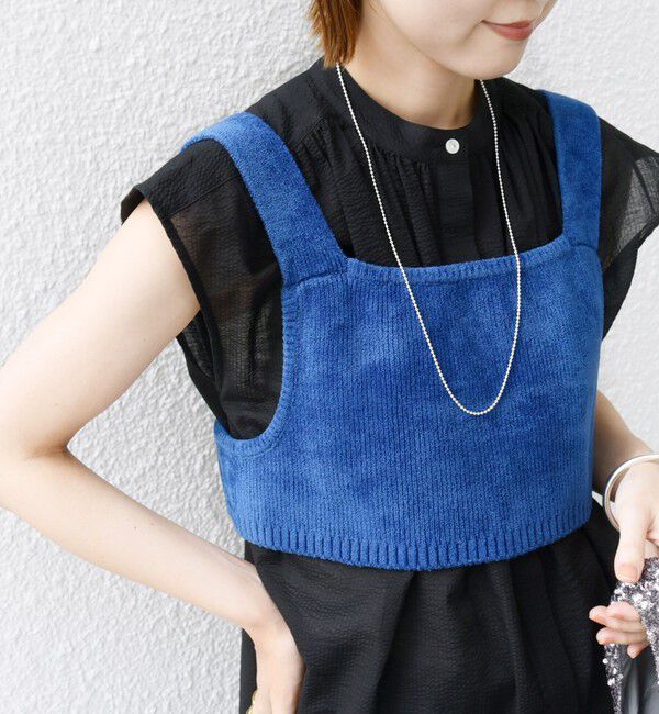 SHIPS for women「〈手洗い可能〉モールヤーン ニット ビスチェ」|ニット・セーター|ロイヤルブルー