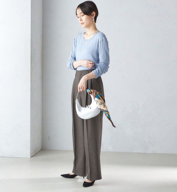 SHIPS for women「〈手洗い可能〉シアー ストレッチ クルーネック プルオーバー」|Tシャツ・カットソー|