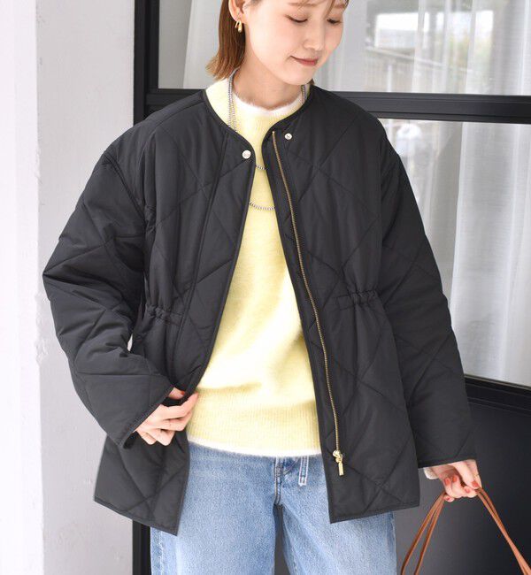 SHIPS for women「〈手洗い可能〉キルティング サイドジップ ブルゾン」|ブルゾン・スタジャン|
