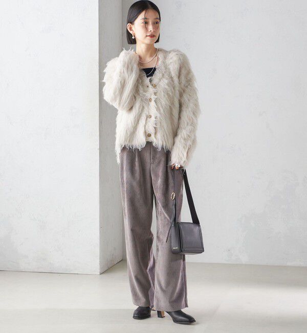 SHIPS for women「〈手洗い可能〉シャギー ファー カーディガン」|カーディガン|