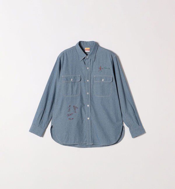 SHIPS any「【SHIPS any別注】PAYDAY:〈洗濯機可能〉メモリアル ステッチ シャンブレー シャツ」|シャツ・ブラウス|